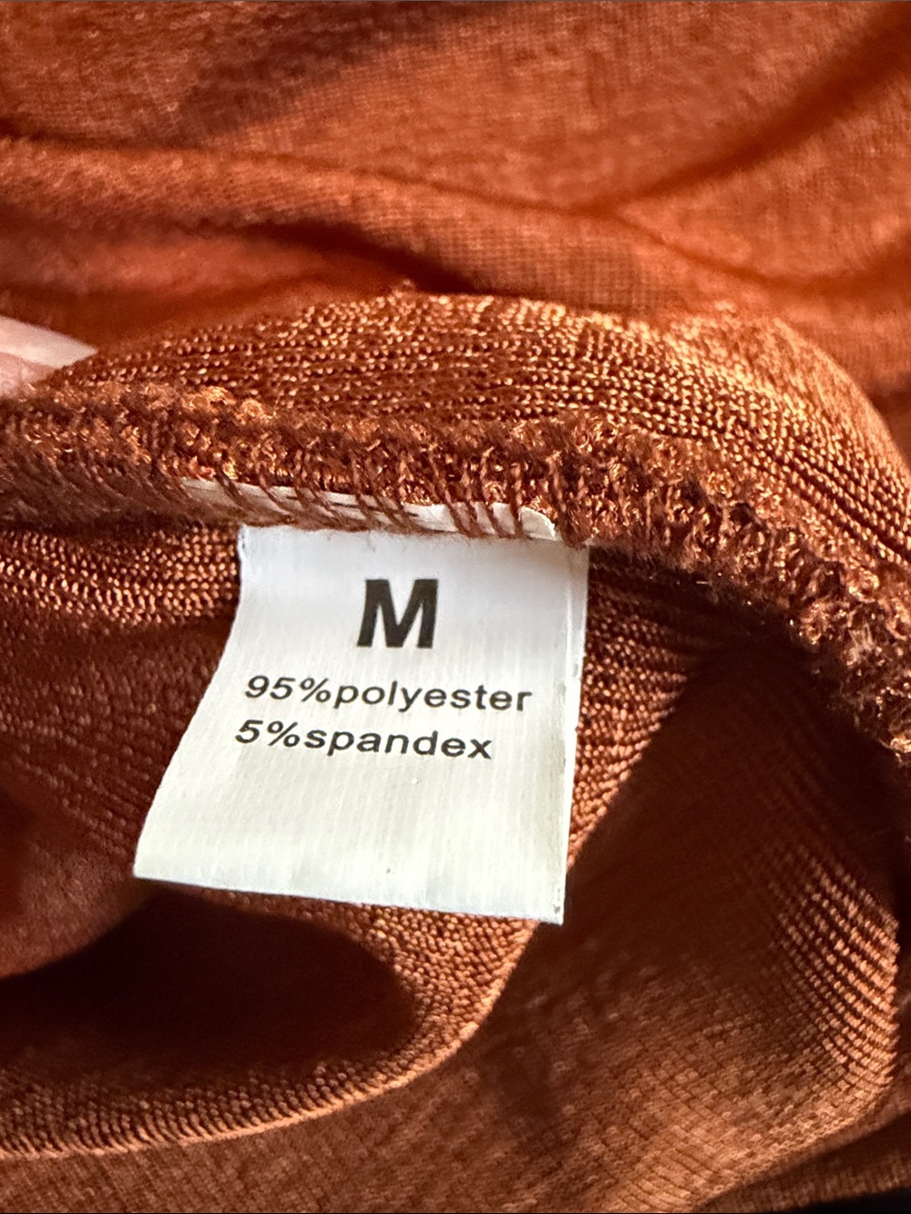 One-Shoulder Rust Bodycon Dress - Picture 6 of 7